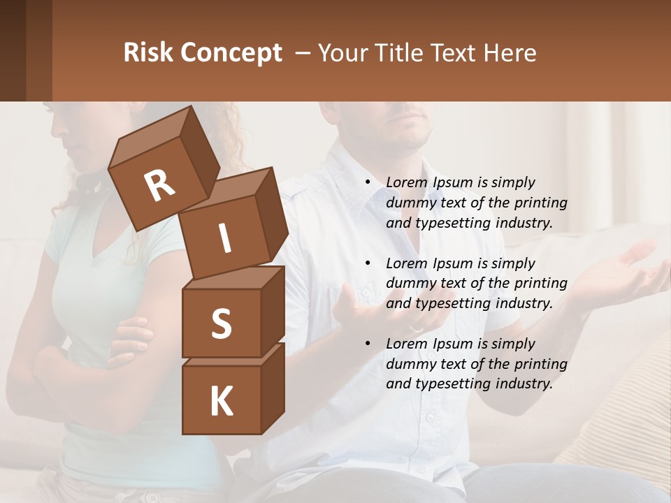 A Man And Woman Sitting On A Couch Talking PowerPoint Template