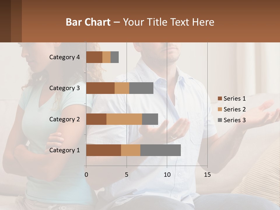 A Man And Woman Sitting On A Couch Talking PowerPoint Template