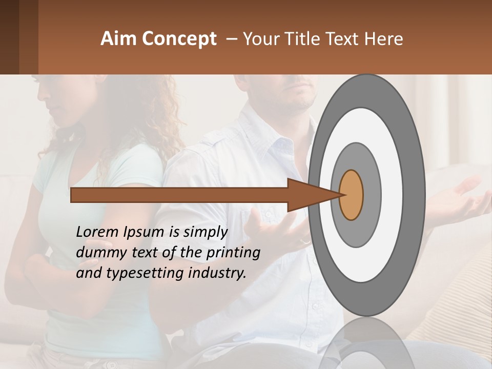 A Man And Woman Sitting On A Couch Talking PowerPoint Template