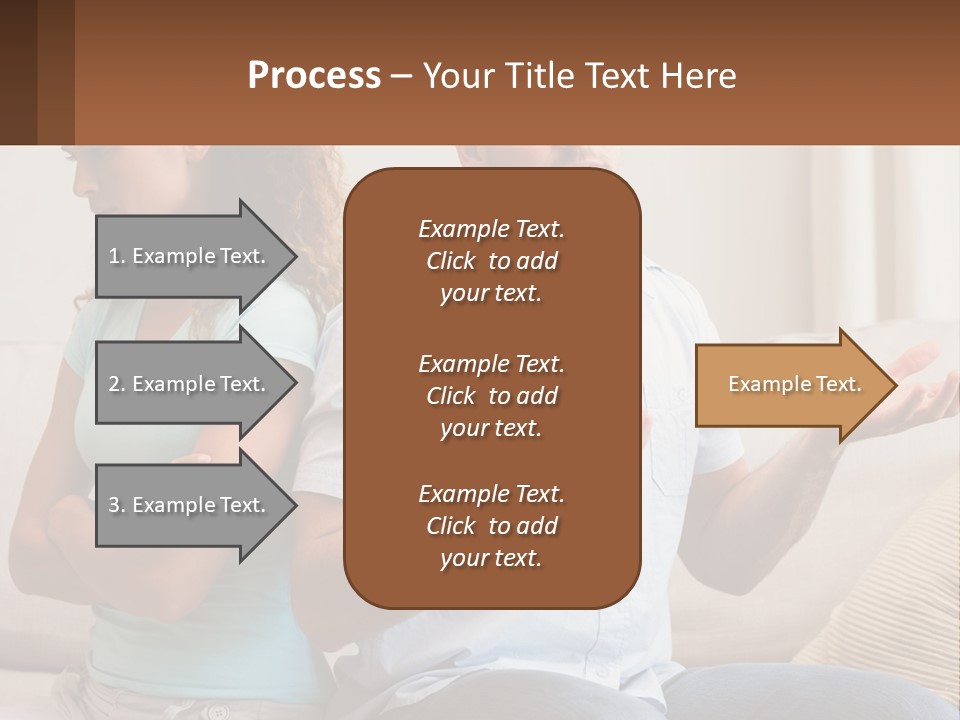 A Man And Woman Sitting On A Couch Talking PowerPoint Template