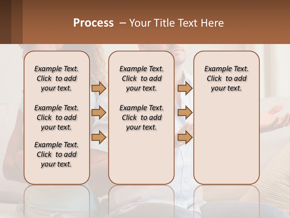 A Man And Woman Sitting On A Couch Talking PowerPoint Template