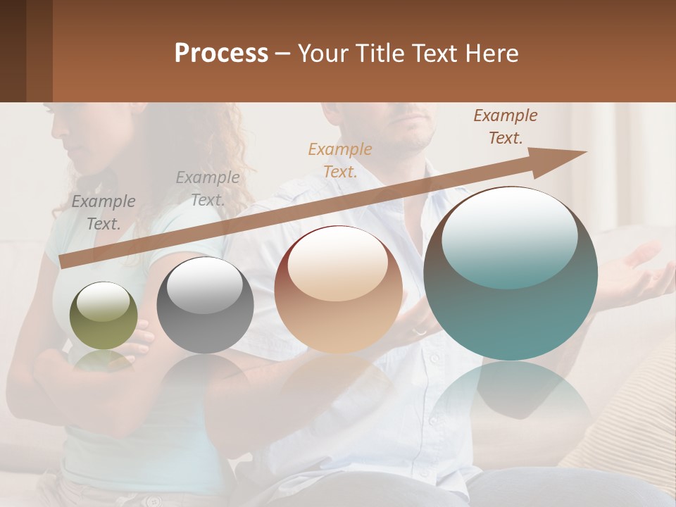 A Man And Woman Sitting On A Couch Talking PowerPoint Template