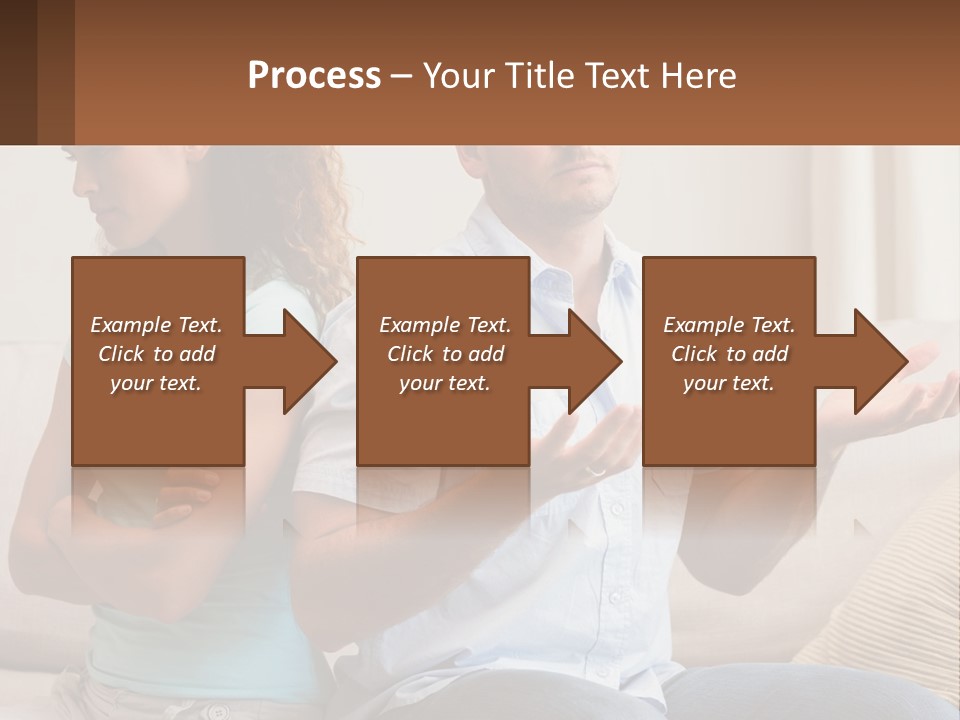 A Man And Woman Sitting On A Couch Talking PowerPoint Template