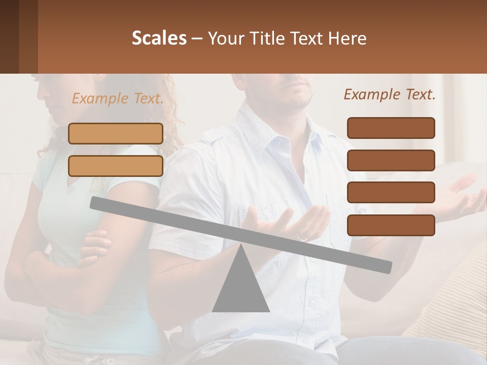 A Man And Woman Sitting On A Couch Talking PowerPoint Template