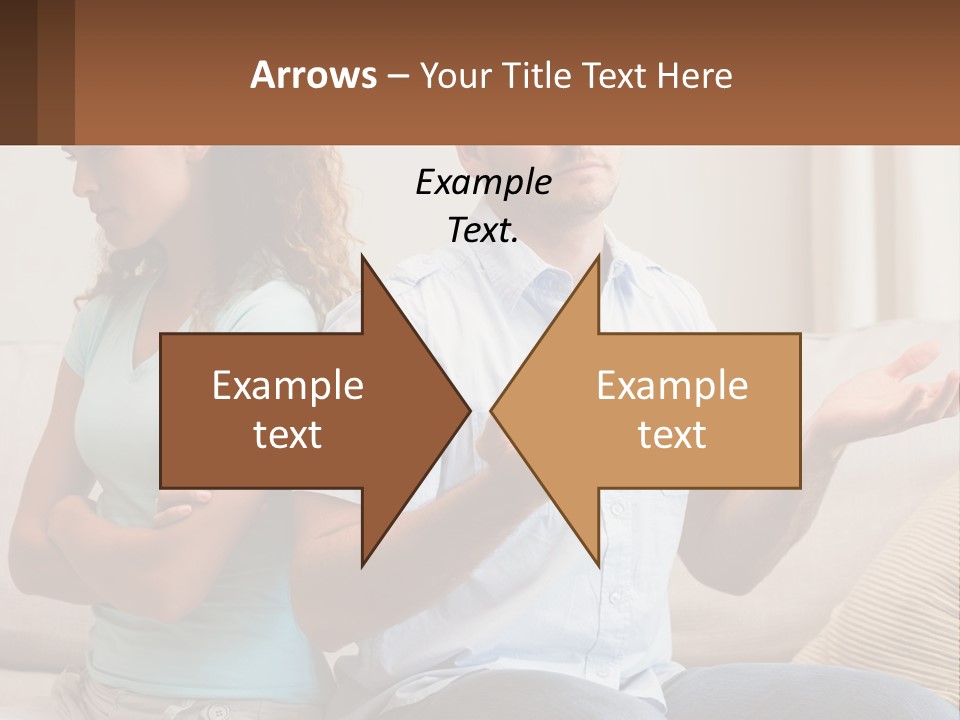 A Man And Woman Sitting On A Couch Talking PowerPoint Template