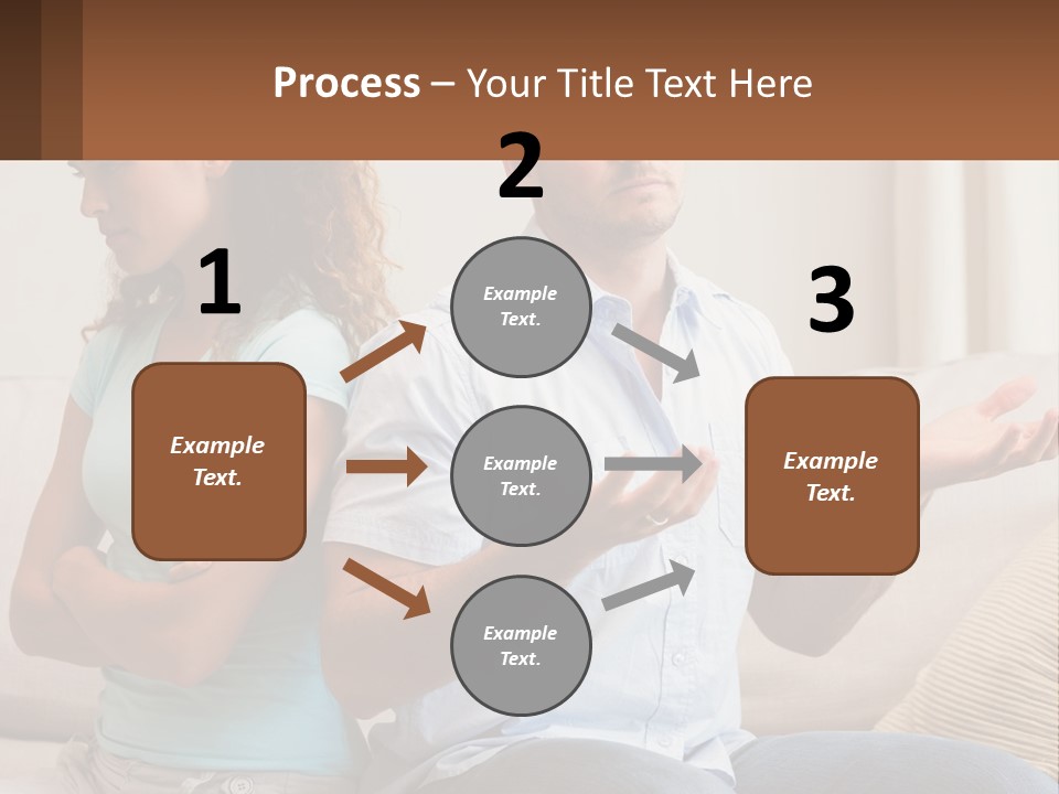 A Man And Woman Sitting On A Couch Talking PowerPoint Template