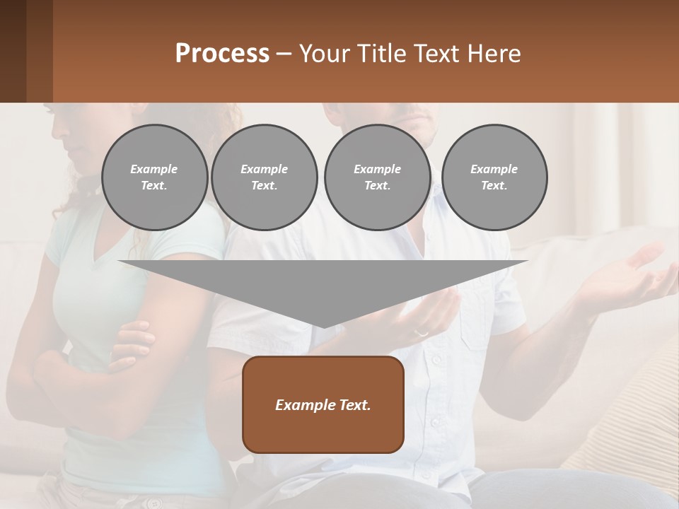 A Man And Woman Sitting On A Couch Talking PowerPoint Template