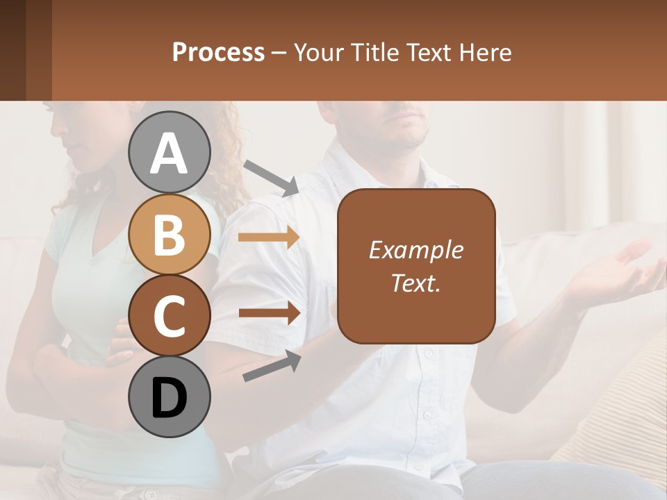 A Man And Woman Sitting On A Couch Talking PowerPoint Template