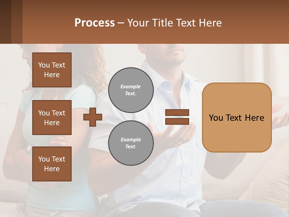 A Man And Woman Sitting On A Couch Talking PowerPoint Template