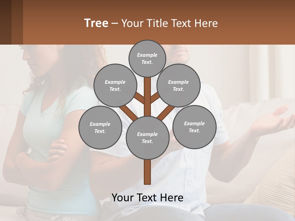 A Man And Woman Sitting On A Couch Talking PowerPoint Template