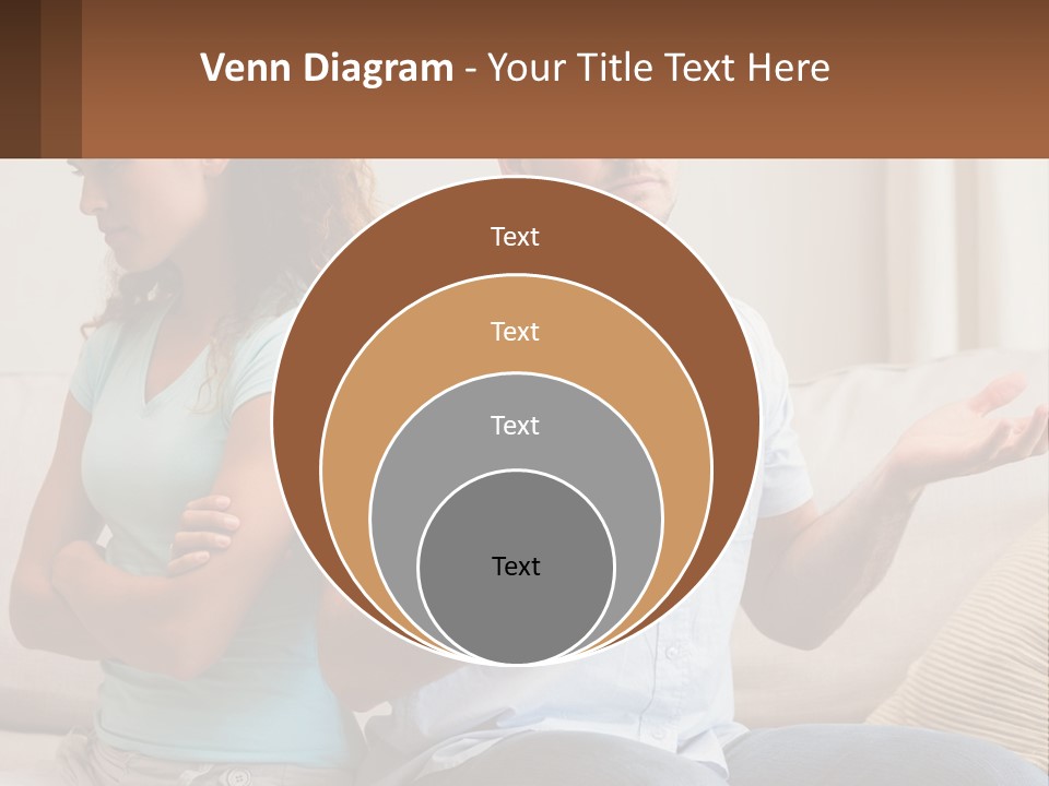 A Man And Woman Sitting On A Couch Talking PowerPoint Template