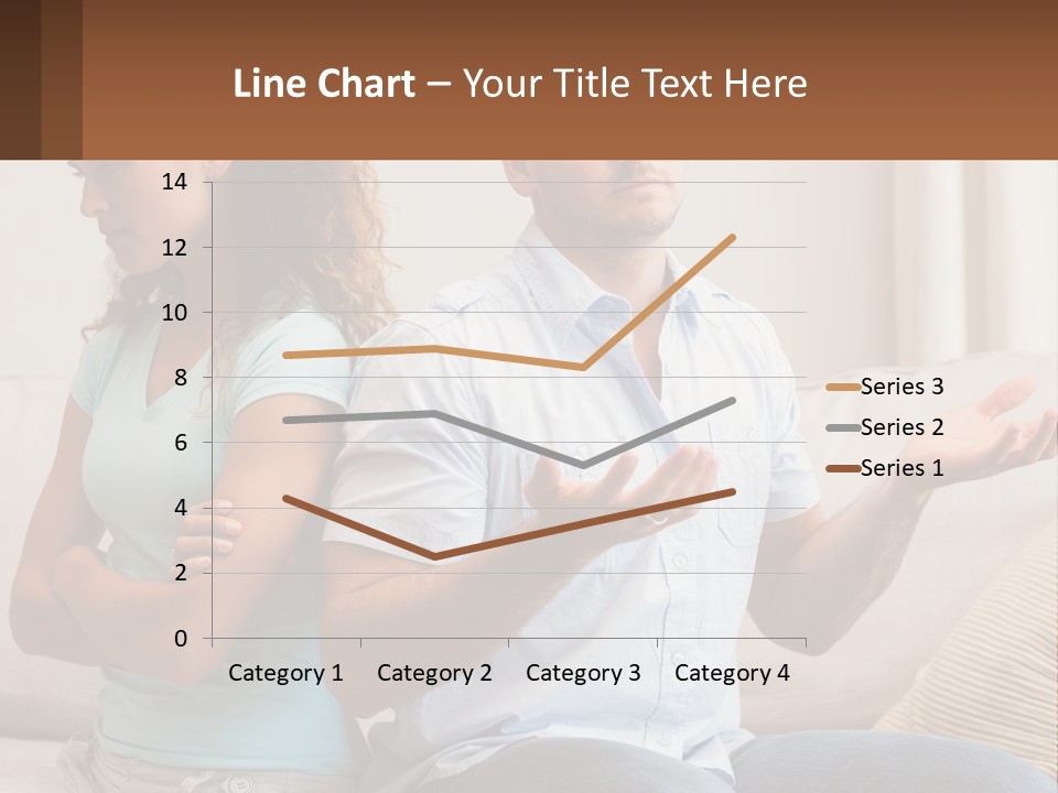 A Man And Woman Sitting On A Couch Talking PowerPoint Template