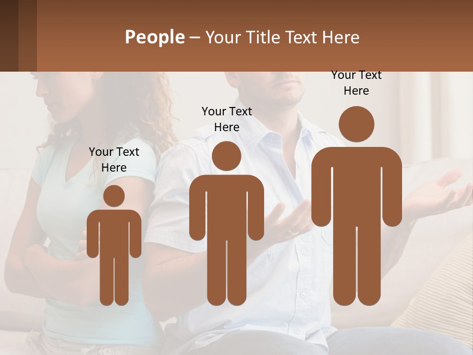 A Man And Woman Sitting On A Couch Talking PowerPoint Template