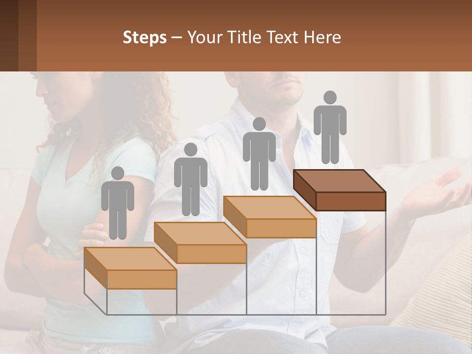 A Man And Woman Sitting On A Couch Talking PowerPoint Template