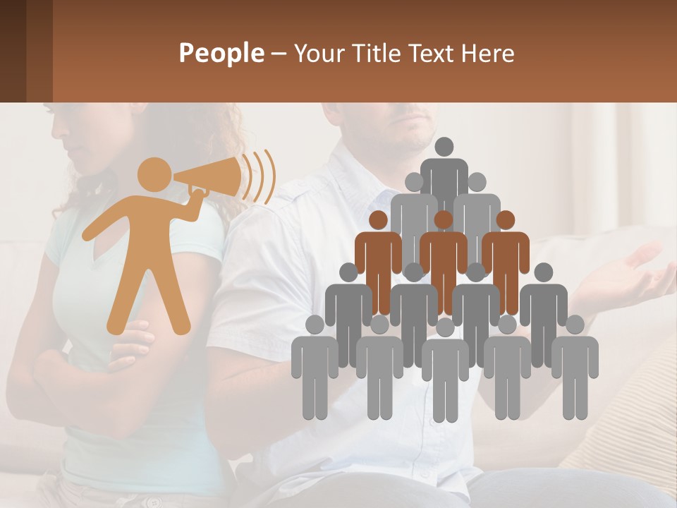 A Man And Woman Sitting On A Couch Talking PowerPoint Template