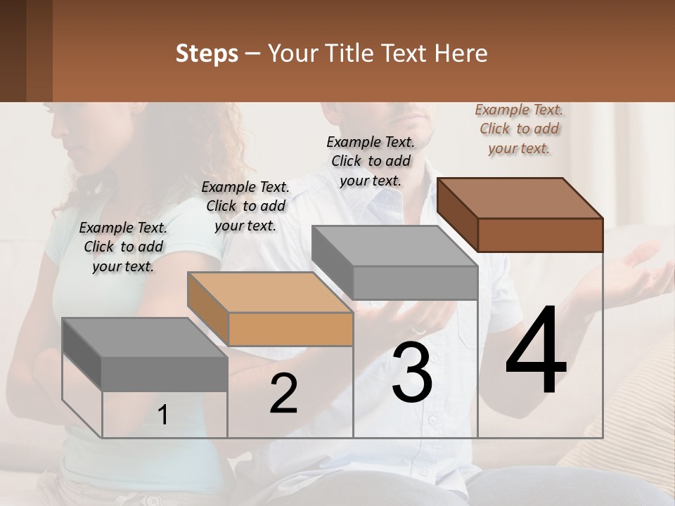 A Man And Woman Sitting On A Couch Talking PowerPoint Template