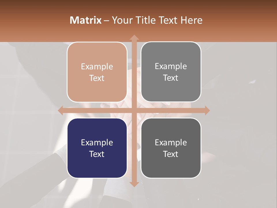 A Group Of Business People Stacking Their Hands Together PowerPoint Template