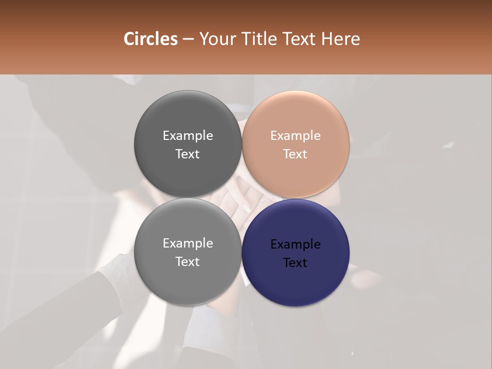 A Group Of Business People Stacking Their Hands Together PowerPoint Template