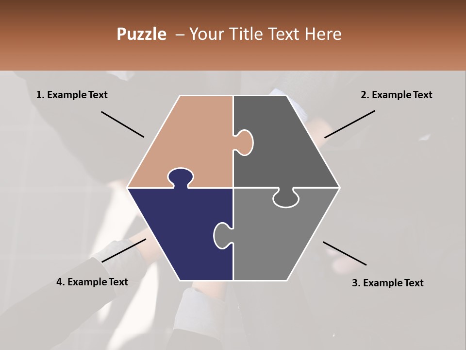 A Group Of Business People Stacking Their Hands Together PowerPoint Template