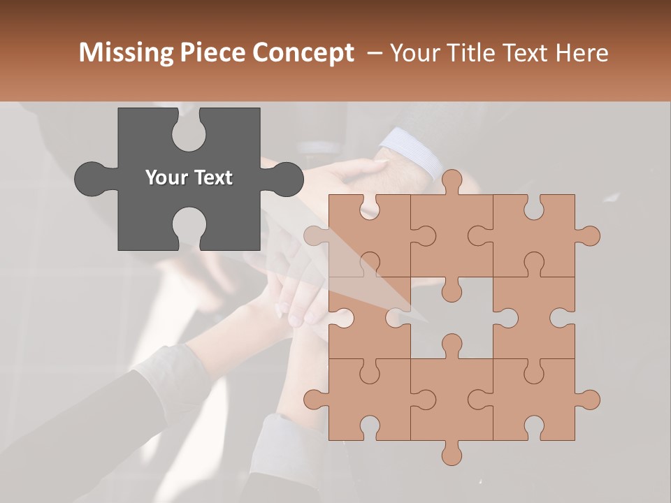 A Group Of Business People Stacking Their Hands Together PowerPoint Template