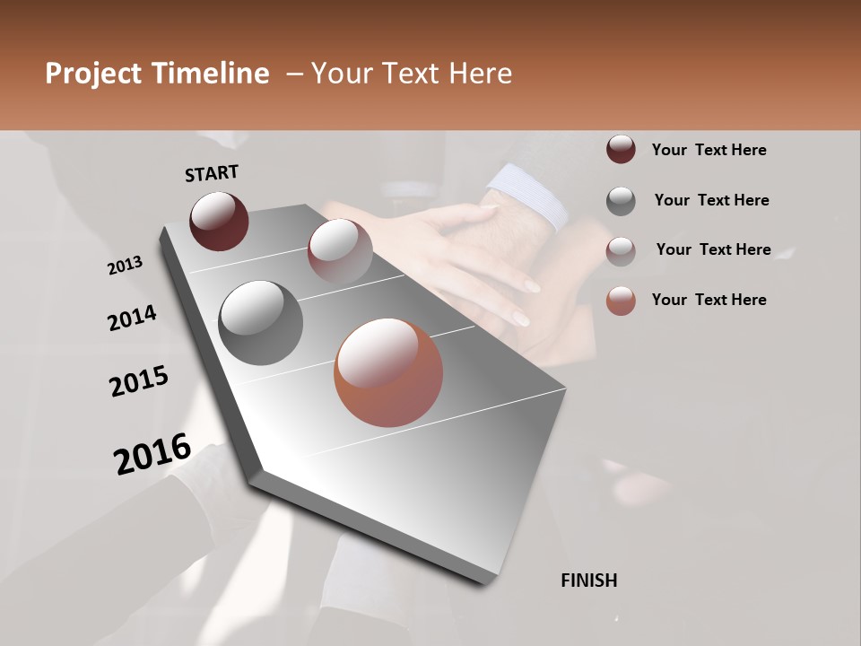 A Group Of Business People Stacking Their Hands Together PowerPoint Template