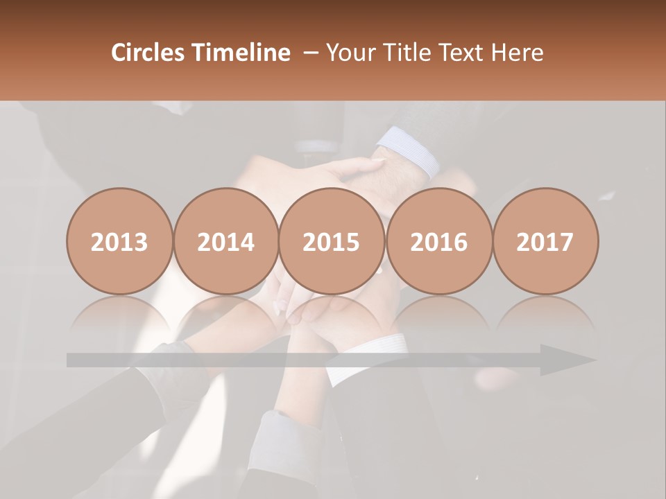 A Group Of Business People Stacking Their Hands Together PowerPoint Template