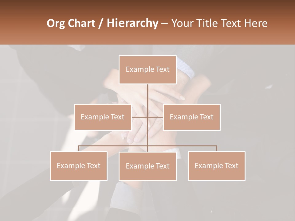 A Group Of Business People Stacking Their Hands Together PowerPoint Template
