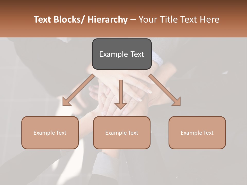 A Group Of Business People Stacking Their Hands Together PowerPoint Template