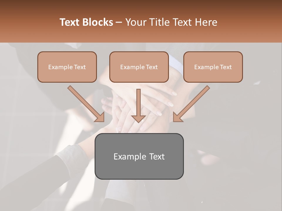 A Group Of Business People Stacking Their Hands Together PowerPoint Template