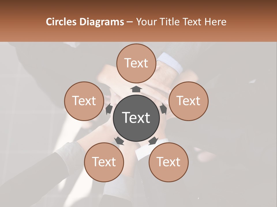 A Group Of Business People Stacking Their Hands Together PowerPoint Template