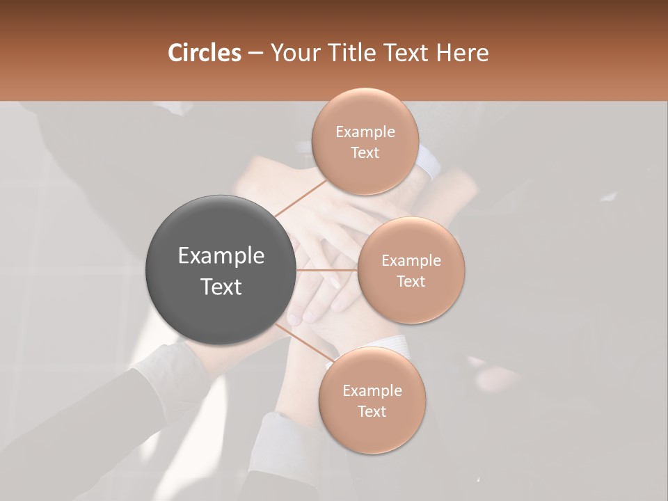 A Group Of Business People Stacking Their Hands Together PowerPoint Template