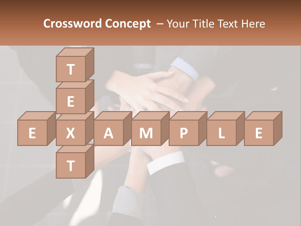 A Group Of Business People Stacking Their Hands Together PowerPoint Template