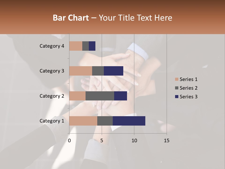 A Group Of Business People Stacking Their Hands Together PowerPoint Template
