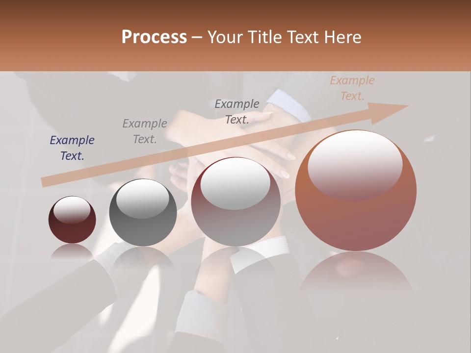 A Group Of Business People Stacking Their Hands Together PowerPoint Template