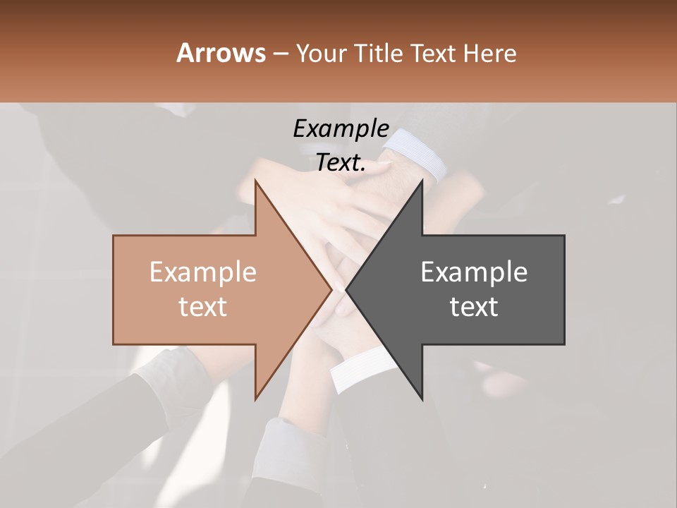 A Group Of Business People Stacking Their Hands Together PowerPoint Template