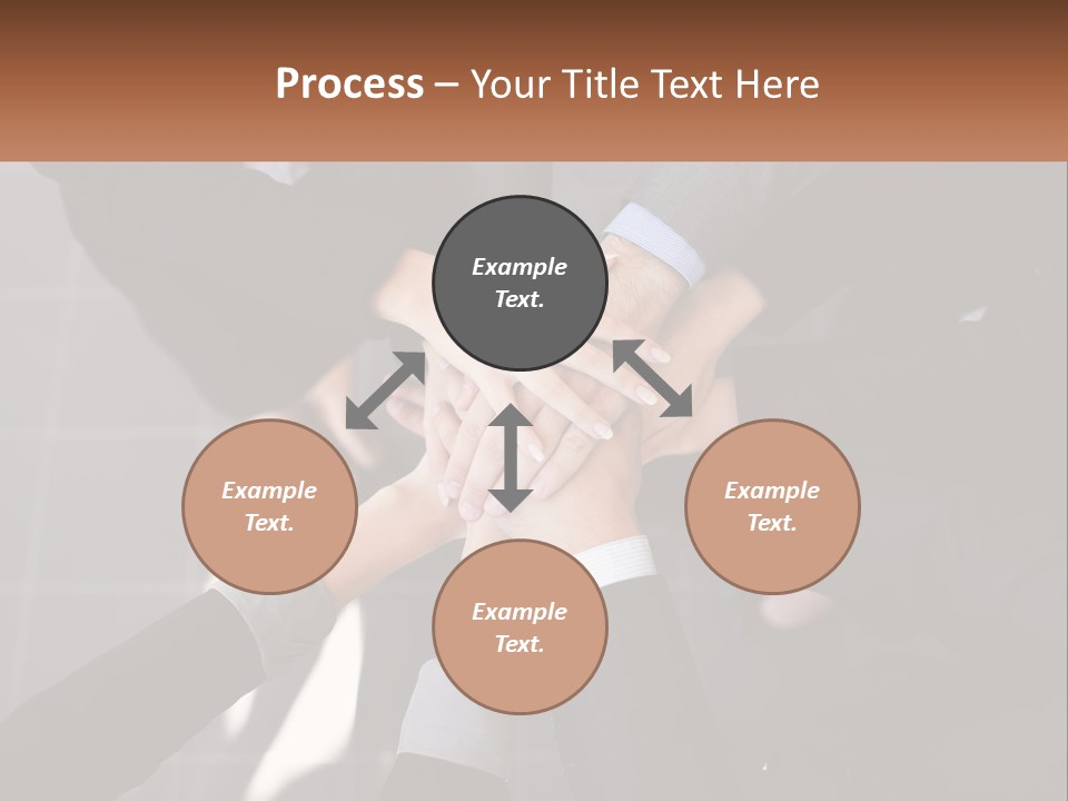 A Group Of Business People Stacking Their Hands Together PowerPoint Template