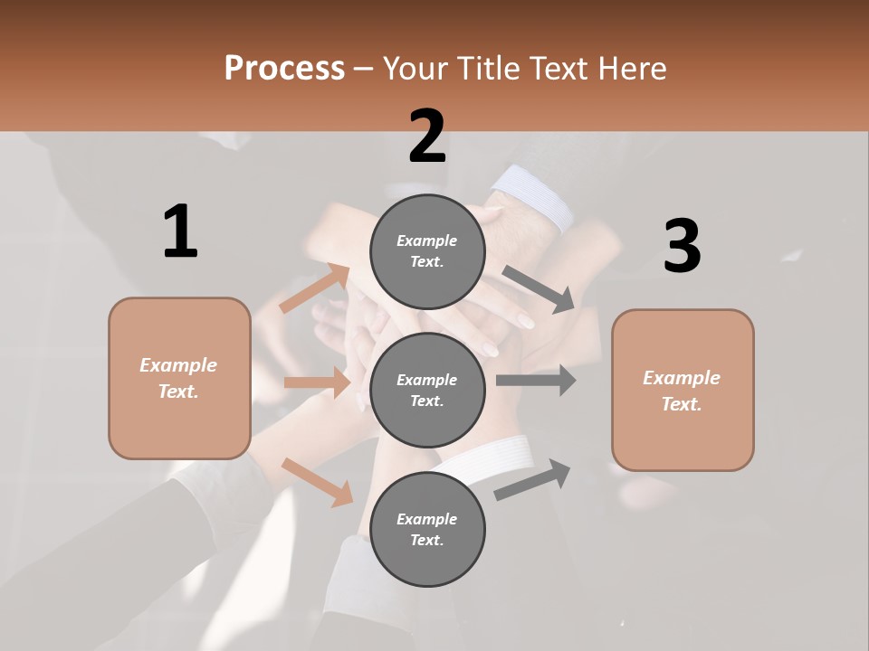 A Group Of Business People Stacking Their Hands Together PowerPoint Template