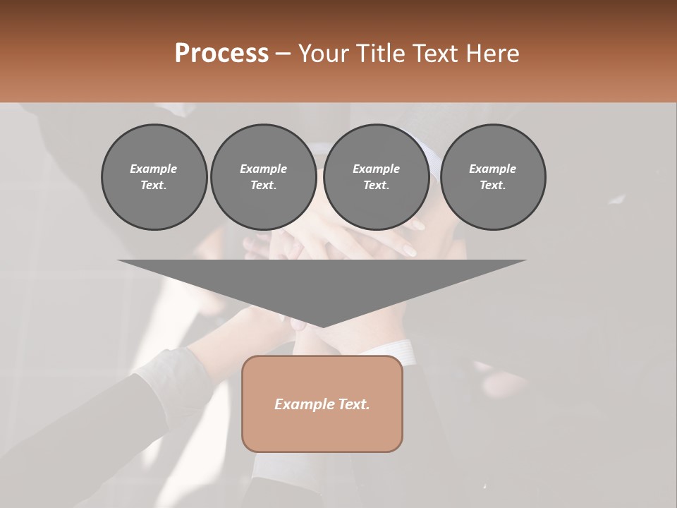 A Group Of Business People Stacking Their Hands Together PowerPoint Template