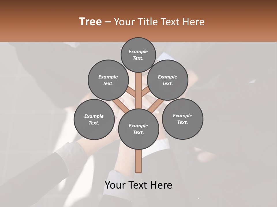 A Group Of Business People Stacking Their Hands Together PowerPoint Template