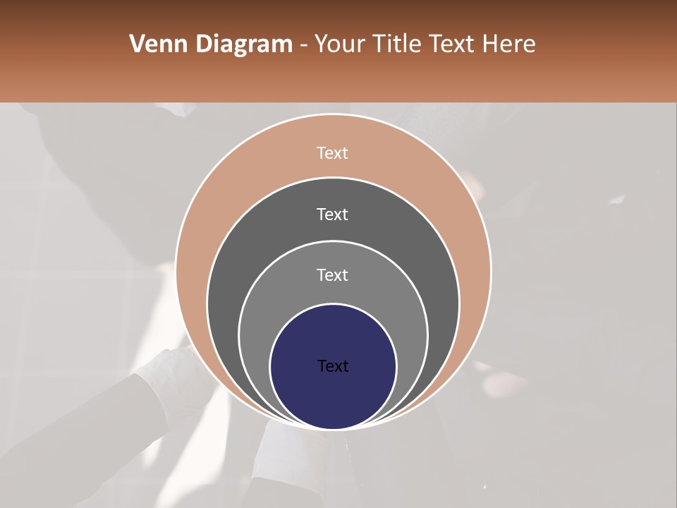 A Group Of Business People Stacking Their Hands Together PowerPoint Template
