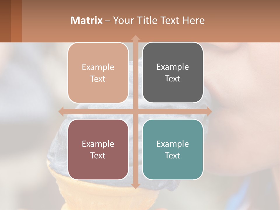 A Child Is Eating A Piece Of Blue Ice Cream PowerPoint Template