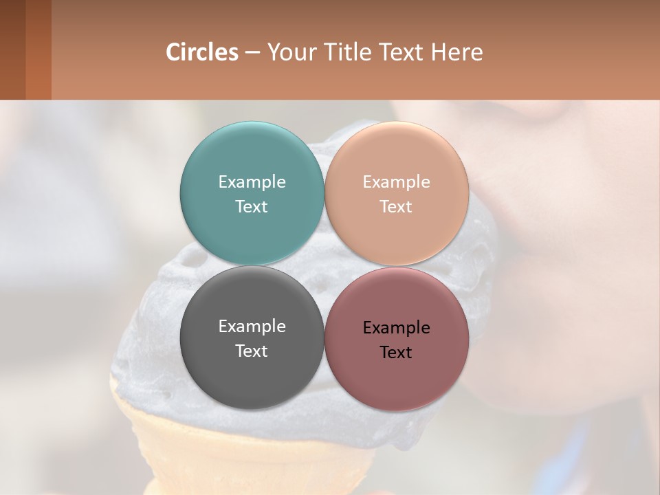 A Child Is Eating A Piece Of Blue Ice Cream PowerPoint Template