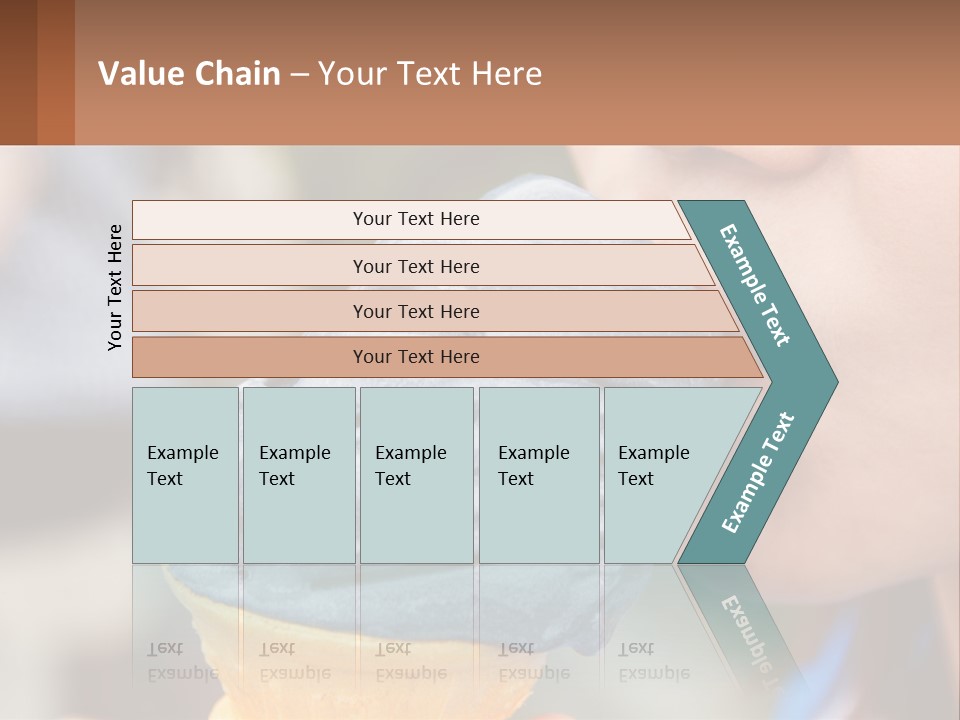 A Child Is Eating A Piece Of Blue Ice Cream PowerPoint Template