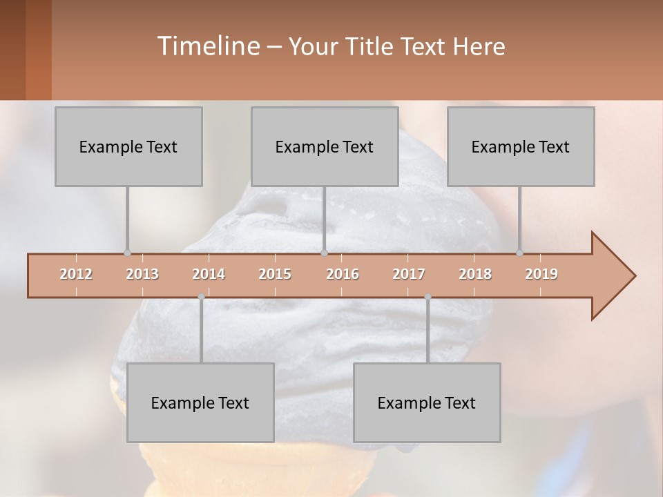 A Child Is Eating A Piece Of Blue Ice Cream PowerPoint Template