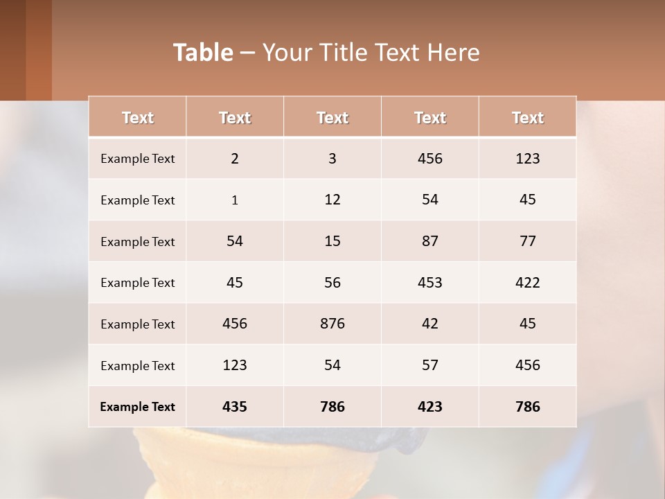 A Child Is Eating A Piece Of Blue Ice Cream PowerPoint Template