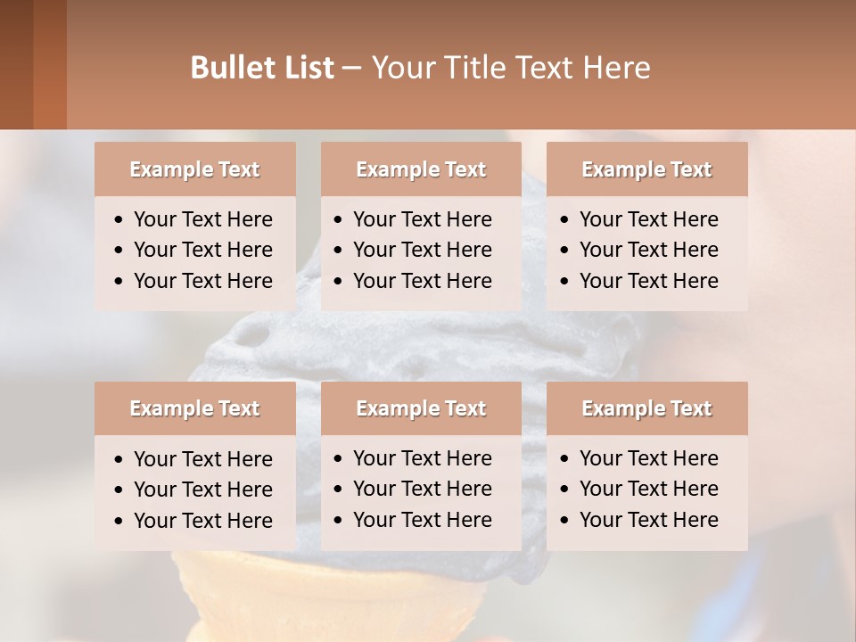 A Child Is Eating A Piece Of Blue Ice Cream PowerPoint Template