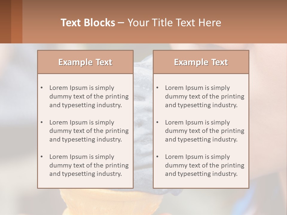 A Child Is Eating A Piece Of Blue Ice Cream PowerPoint Template