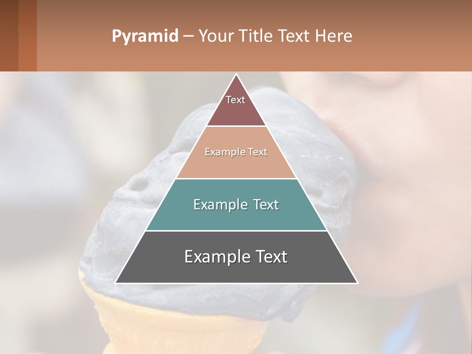 A Child Is Eating A Piece Of Blue Ice Cream PowerPoint Template