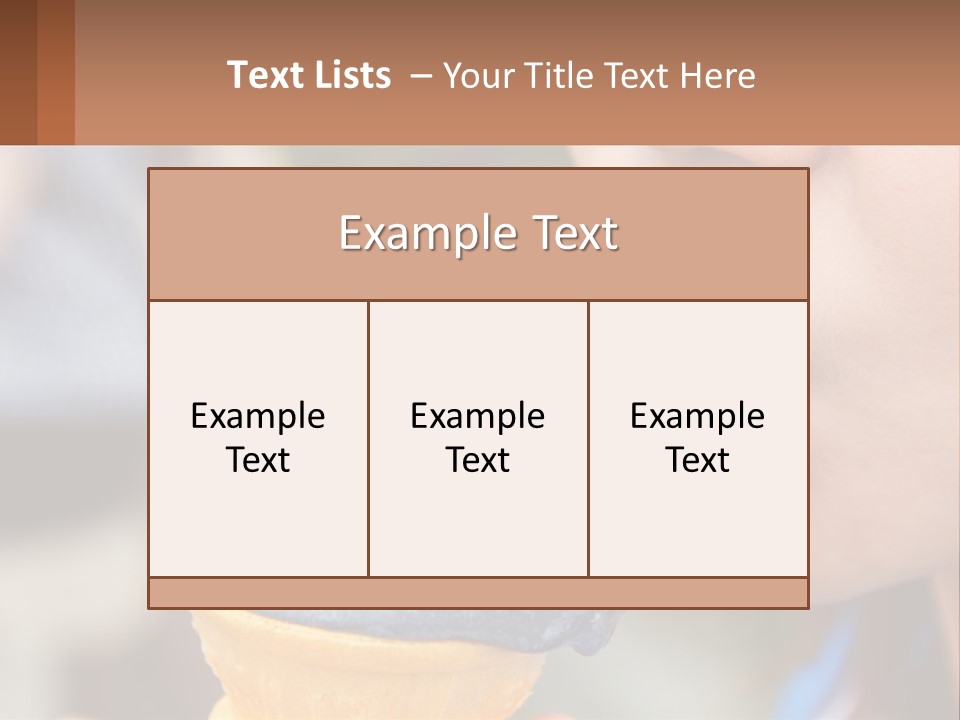 A Child Is Eating A Piece Of Blue Ice Cream PowerPoint Template