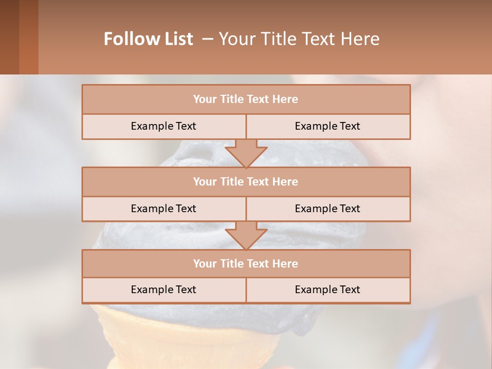 A Child Is Eating A Piece Of Blue Ice Cream PowerPoint Template